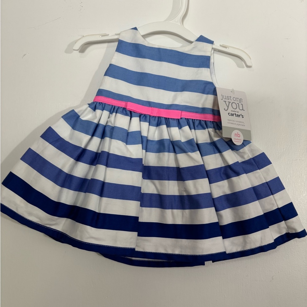 Carter's Striped Baby Dress with Pink Accent